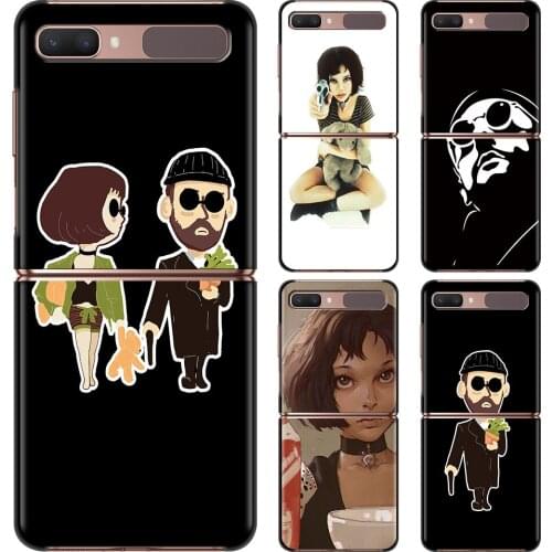 Leon Matilda Natalie Portman Hard Phone Case For Samsung Galaxy Z Flip 3 Caso PC Shell Black Cover Smartphone