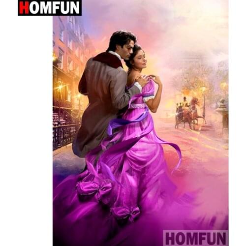 HOMFUN Full Square/Round Drill 5D DIY Diamond Painting "Character couple" Embroidery Cross Stitch 5D Home Decor Gift A14023