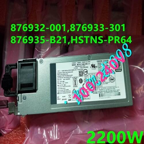 New PSU For HP 2200W Power Supply 876932-001 876933-301 876935-B21 HSTNS-PR64