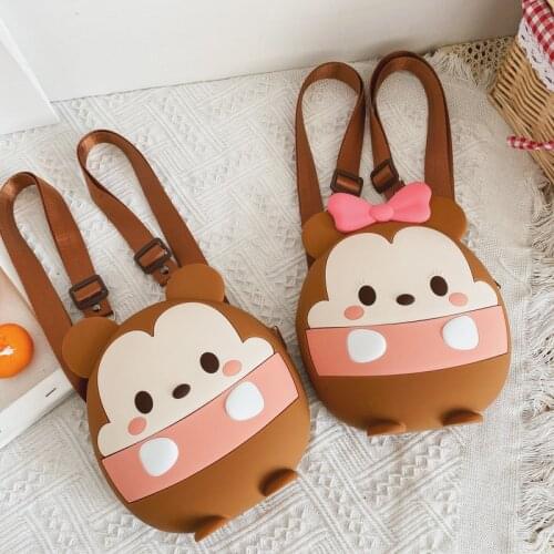 New Style Women Bags Cute Cartoon Anime Large Capacity Backpack Fashion Kawaii Parent-child Soft Silicone Bag Portable Mochila