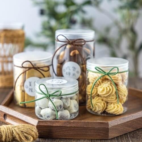 Food Jar Sealed Transparent Plastic Kitchen Head Snack Candy Biscuit Tea Container With Lid