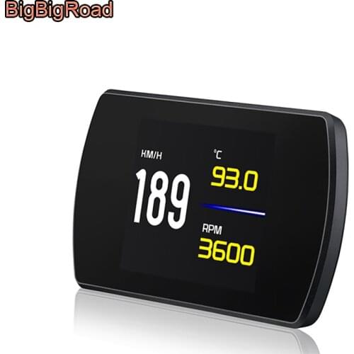 BigBigRoad Car OBDII 2 HUD Head Up Display Windscreen Projector For Opel Mokka Zafira A Corsa Astra Antara Insignia Speed Warn