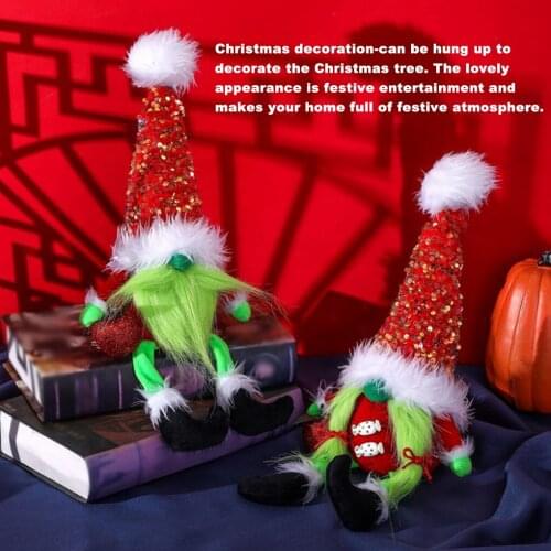 Christmas Dwarf Decoration Doll Christmas Santa Claus Tree Ornament Faceless Decoration Gnomes Plush Doll Toy for Festival