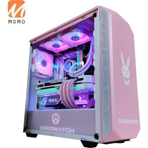 Pink Rabbit Table-Type Box Anchor E-Sports Custom Host DVA Water-Cooled Side Transparent Cute