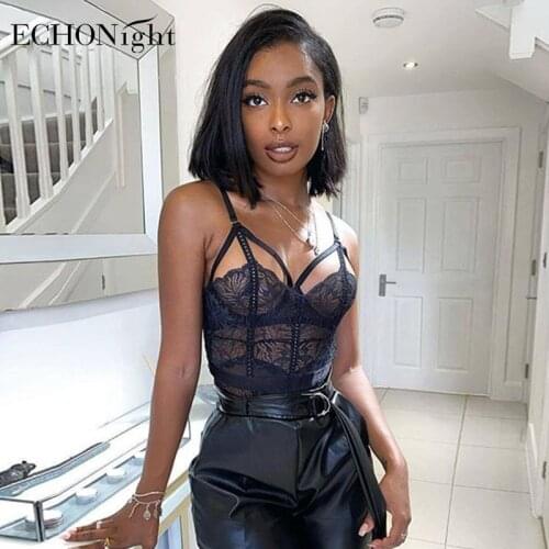 Echonight Bodysuit Women Lace Bodys For Women Sexy Overalls for Women Sexy See Through Female Bodysuit Women Clothing Body Sexy