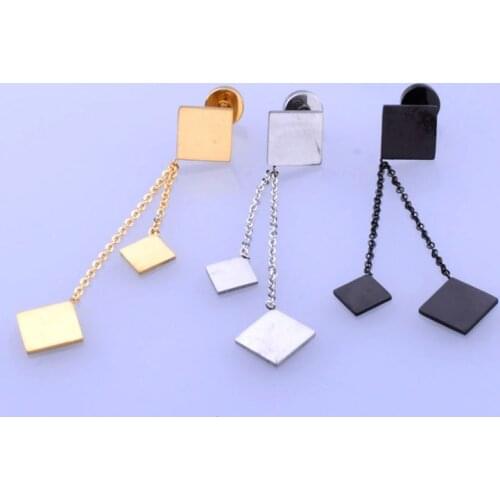 Tassel Earrings Black Stud Earrings Vintage Punk Geometric Gold 2020 Hypoallergenic Party for Aretes Femme Mujer Jewerly