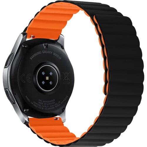 20mm 22mm Silicone Band for Galaxy Watch 46mm 42mm Samsung Gear S3 Active 2 Silicone Magnetic Strap Bracelet