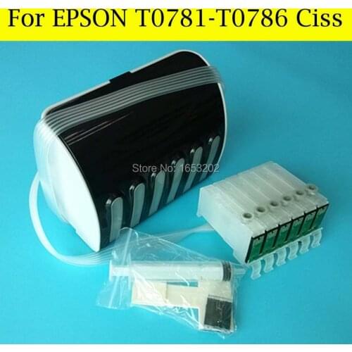 6 Color/Set T0781 Continuous Ink Supply System For Epson RX580 RX595 RX680 RX595 Artisan 50 R260 R380 RX680 Ciss