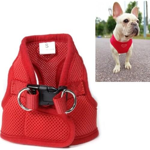 GLORIOUS KEK Breathable Mesh Dog Harness No Pull Soft Puppy Vest Harness for Small Dog Cat Chihuahua Yorkie Pet Supplies Pink XS