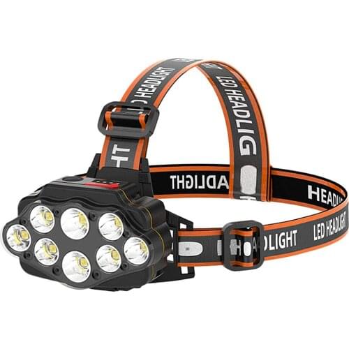 USB LED Headlights With 8650 Lithium Battery IPX-4 Waterproof Night Fishing Headlights High-Power Flashlights Walking Eadlights