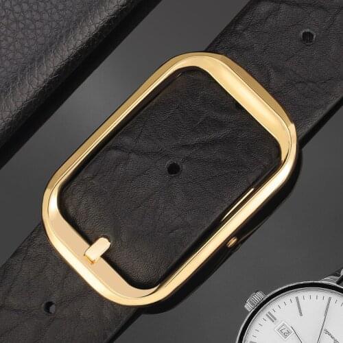 High Quality Belt Men Classic Pin Buckle designer fashion Waistband Casual full grain leather popular trousers cintos masculinos