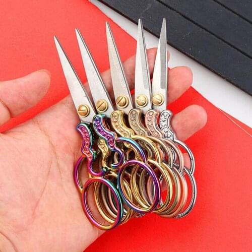 High Quality European Cross Stitch Retro Vintage Antique Sewing Tailor Scissor Handicraft DIY Household Fabric Cut Trim Shear