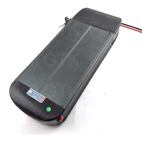 Rear rack style battery 36v 15ah lithium ebike battery scooter bicycle dolphin style battery rear light 36v 500w and 2A charger