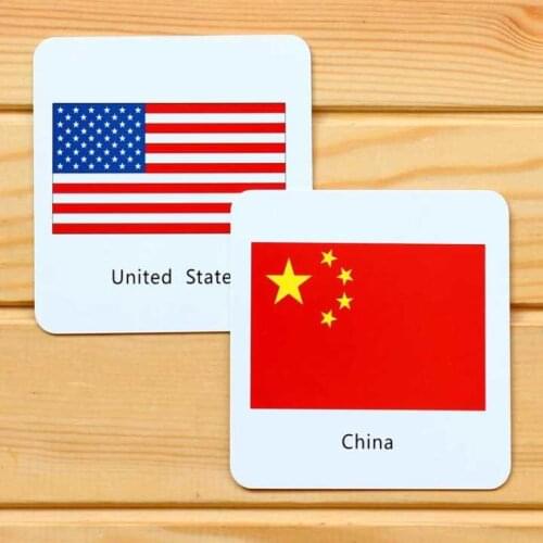 1set Baby Enlightenment Early Educational Toys 3D Cognitive Card National Flag Games Cards for Adult Kids To Learn English Games