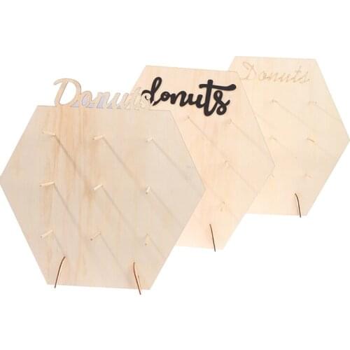 1PC Wedding Birthday Party Decor Donuts Wall Stand Wooden Dessert Cake Display Rack Christmas Party Supplies Dropshipping