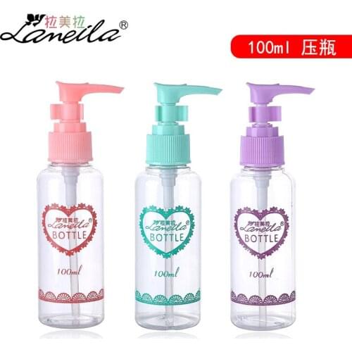100ml Cosmetic Press Bottle PVC Plastic Bottle Travel Bottle Washer Refillable Bottles