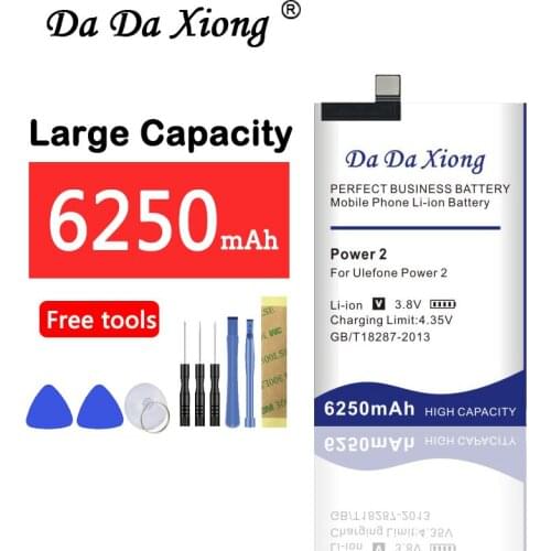 100% new high quality 6250mAh Power 2 Battery for ulefone power 2 Phone battery