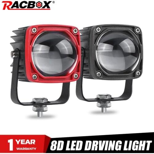 2Inch 20W LED Driving Light Black/Red Square LED Work Light LED Pods White Yellow light 2500LM For Offroad Car Truck SUV Boat