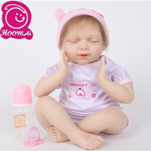 22"55CM Real Look Now Bebe Reborn Baby Doll Cloth Body Realistic Fashion Sleepy Baby Doll Toy For Childrens Day Kids Xmas Gifts