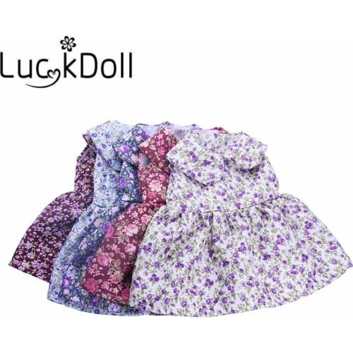 5 new fashion floral skirt fit 18 inch / 43 cm -, Children best Birthday Gift N605-N609