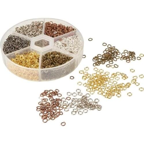 4/5/6/7/8mm Closed Loop Alloy Accesories DIY For Earrings Necklace Bracelect Jewelry Making Kits Finding Supplies Approx 3300Pcs