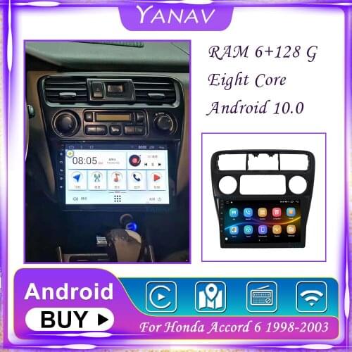 128G Android 2Din Car Radio For Honda Accord 6 1998-2003 GPS Navigation Stereo Receiver Video Multimedia MP3 Player with Carplay