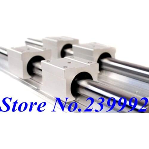 Free Shipping 2pcs SBR10 300mm and 4 pcs of SBR10UU 10mm Linear Rail cnc parts SBR10*300mm linear guide