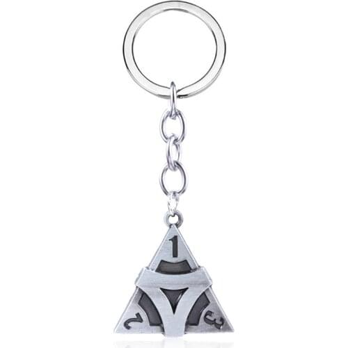 Games Identity V Clue Pieces Keychain For Men and Women 2 Color Triangle Keyring Pendant Accessories