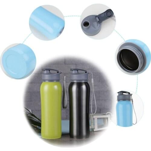 Bpa Free Hot sale 750ml Bicycle Sport Outdoor Bottle Single Wall 304 Stainless steel My Water Kettle With Portable Hang Rope
