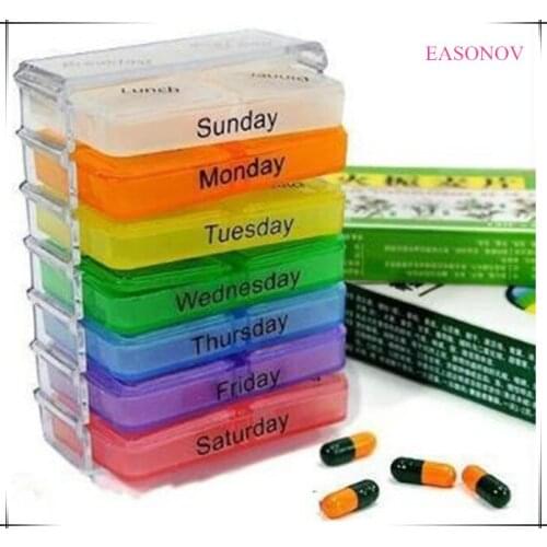 Hot ! New English small colored seal kit portable kit one week Layer 7 small folding portable kit kit organizer box storage box