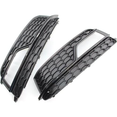 For AUDI A5 2013 - 2017 S Series Left Right Pair Set Front Bumper Fog Light Grill Replacement