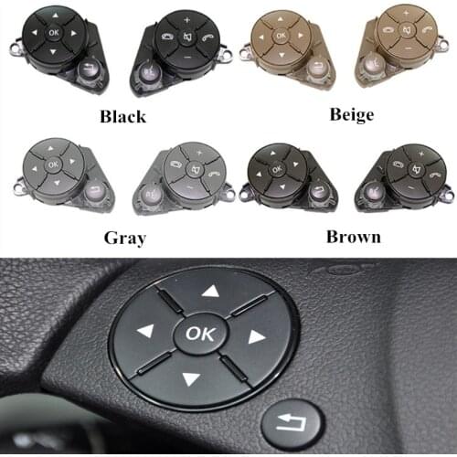 Left & Right Car Steering Wheel Switch Control Button Trim Cover Kit For Mercedes-Benz W204 X204 W212 C E GLK Class 2008-2015