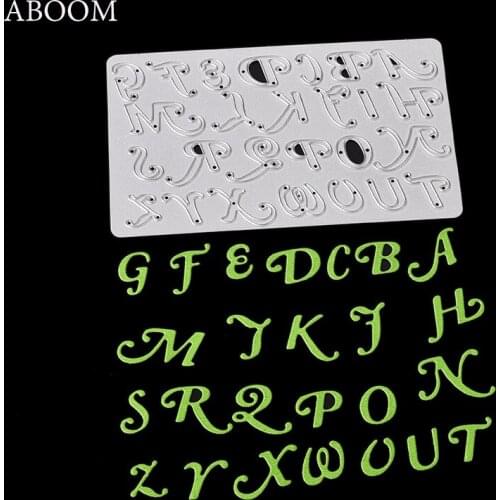 ABOOM Hot Number And Letter Metal Die Cutting Dies Scrapbooking Embossing Folder Embossing Handmade Paper Card Making Stencil