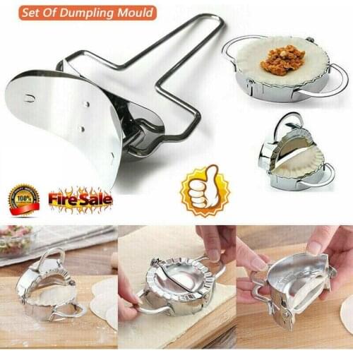 Fashion Hot Dumpling Mould Maker Cutter Stainless Steel Dough Presser Kitchen Dumpling Tool Set