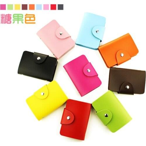 Fashion 24 Pockets PU Commercial Business Card Book Card Stock Name Cards Credit Bank Card Holder
