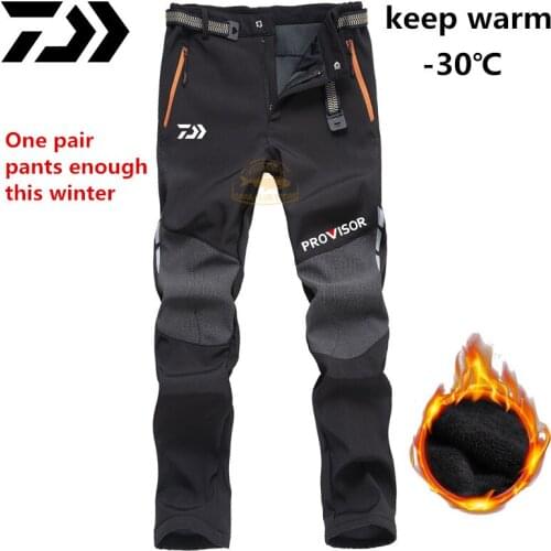 Keep Warm Winter Men DAIWA Fishing Clothing Outdoor Breathable Quick Dry Hiking Fishing Pants Daiwa Fishing Big Size Pants