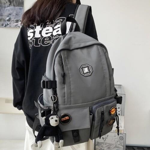 DIFA New Multi-pocket Waterproof Nylon Women Backpack Men Large Capacity Laptop Backpack Schoolbag for College Students Book Bag