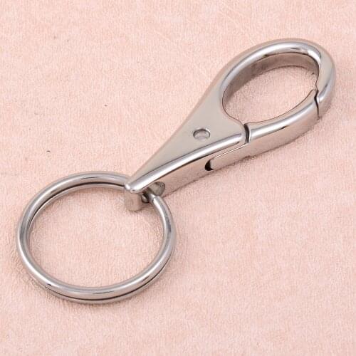 Ijk0036 Wholesale Factory Price 316L Stainless Steel Key Clasp Key Ring