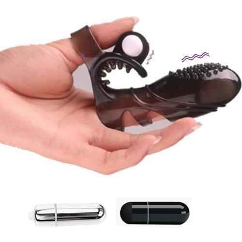 Finger Sleeve Bullet Vibrators G-spot Massage Vibrator Clitoris Stimulator Adult Sex Toys for Women Clit Stimulate Masturbators