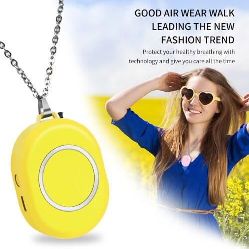 Portable Air Purifier Wearable Air Freshner Ionizer Necklace Ionizer Portable Ionizer USB Rechargeable Smoke Bacteria Remover