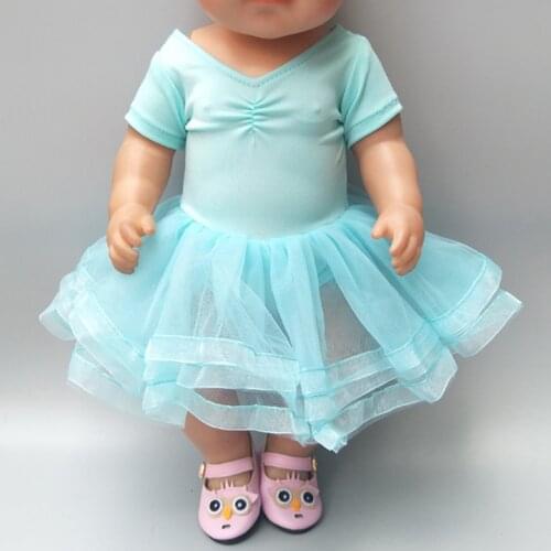 Blue Doll Dress Fit for 43cm Born Baby Doll Clothes 18 Inch American Og Girl Doll Coat