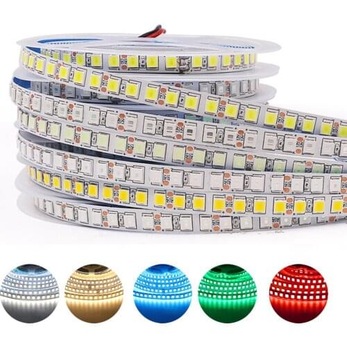 DC 12V LED Strip 5054 Waterproof 60LEDs/m 120LEDs/m Natural White Flexible Tape LED Light Lamp For Indoor Decoration 5m/lot