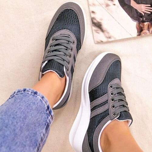 Tonar Tinos Gray Nubuck Lace-Up Sports Shoes New Season Convenient Seasonal Style Sneaker