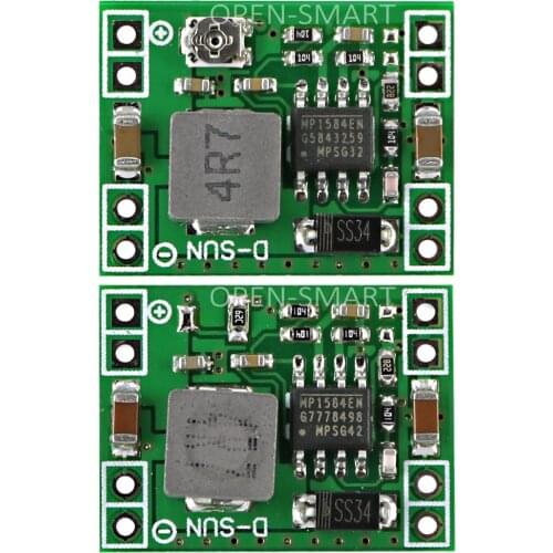 OPEN-SMART Mini DC 7~28V to DC 5V Step-down Converter + Adjustable Buck Converter Power Supply Module