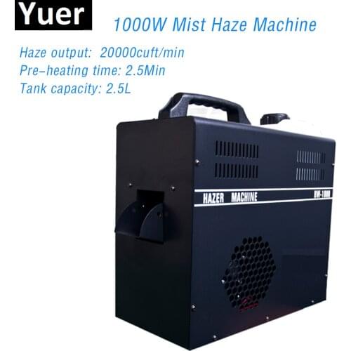 Yuer 1000W Professional Mist Haze Machine Use Haze Oil Special Smoke Hazer Fog Machines DMX512 For DJ Disco Stage Equipment
