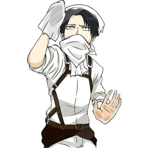 Funny 13cm For Attack on Titan Creative Car Stickers Car Accessories Decal Scratch-proof Sticker Waterproof Decoration