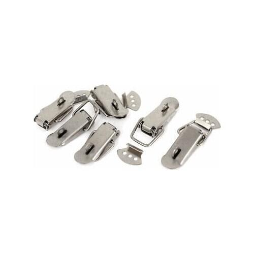 Suitcase Box Stainless Steel Spring Loaded Padlock Hasp Lock Toggle Latch 6 Set