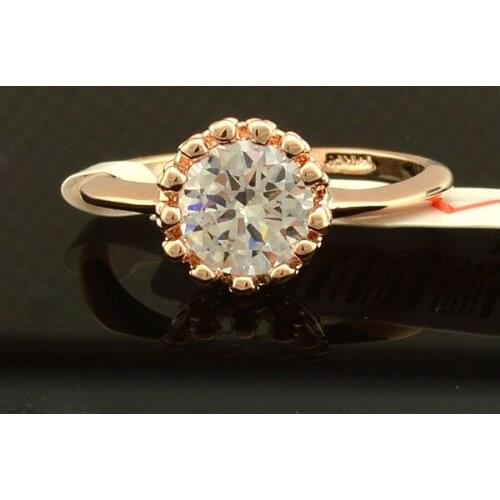 High Quality Women Engagement Rings for Women Jewelry Accessories Crystal Cubic Zircon Rose Gold Color Ring