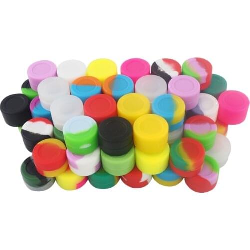 100pcs/lot 3ml reusable bho-wax silicone dab container dab wax container nonstick container for oil