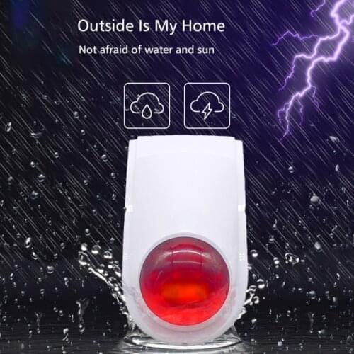 130 Decibel Tweeter to Scare off Intruders. Wireless Strobe Siren for Home Anti-theft Wifi GSM Alarm System Waterproof 433MHz